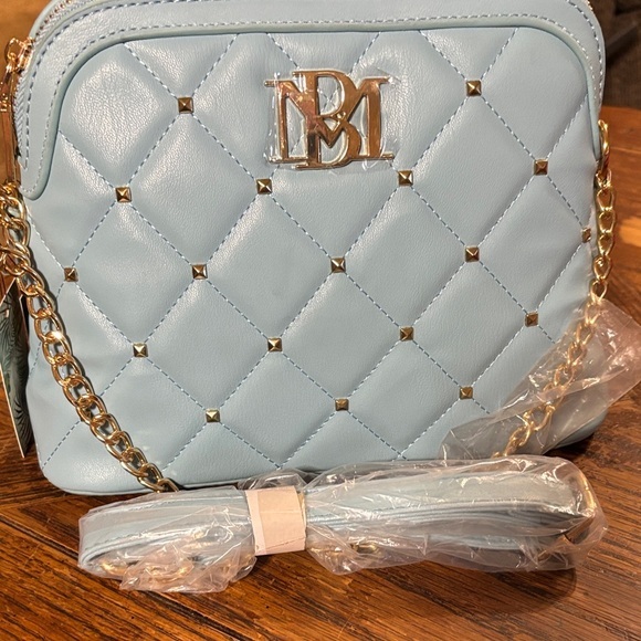 Handbags - Badgley Mischka Light Blue Quilted Crossbody Bag
